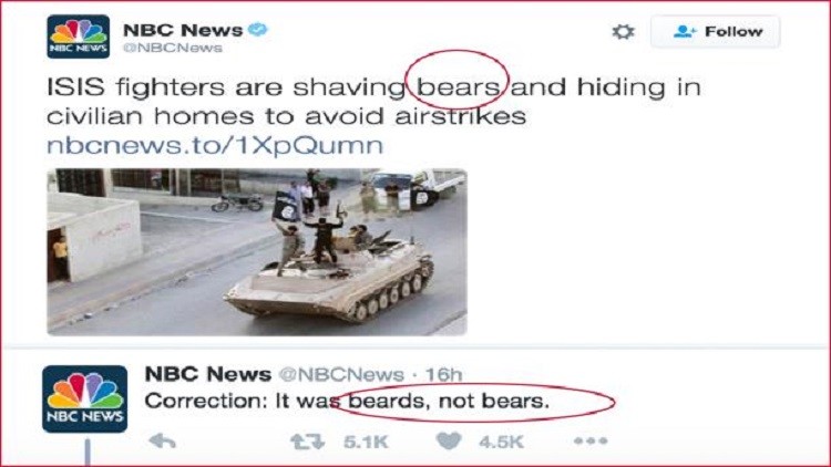 NBC: "دواعش" يحلقون الدببة