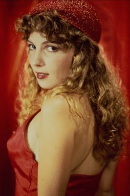 Model with red dress and red hat.jpg