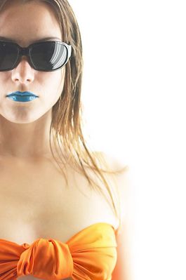 Woman in orange tube top a812.jpg