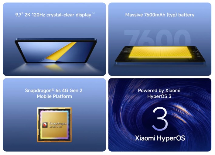 شاومي تطلق جهازا لوحيا مدمجا جديدا من علامة بوكو عالميا بنظام HyperOS 3