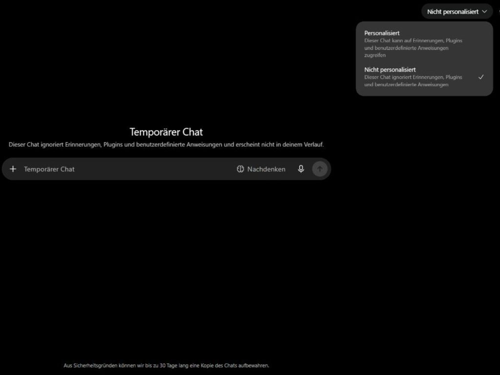 ChatGPT يتيح للمحادثات المؤقتة الاستفادة من الذكريات المحفوظة مع الحفاظ على الخصوصية