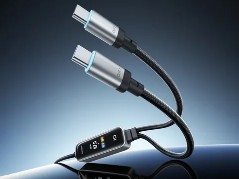 كوكتيك تطلق كابل Cuktech 10 الذكي المزدوج بقدرة 140 واط وشاشة مدمجة لعرض بيانات الشحن