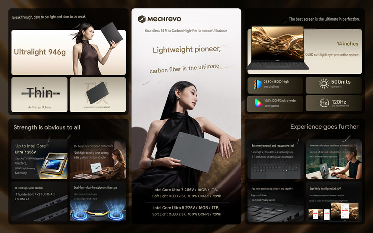 Mechrevo تطلق حاسوبها الخفيف 14 Max Carbon بشاشة OLED كمنافس لحواسيب MacBook Air